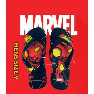 NEW! Marvel Avengers Iron Man Flip Flops Sandals. Mens Size 10. NEW with Tags!